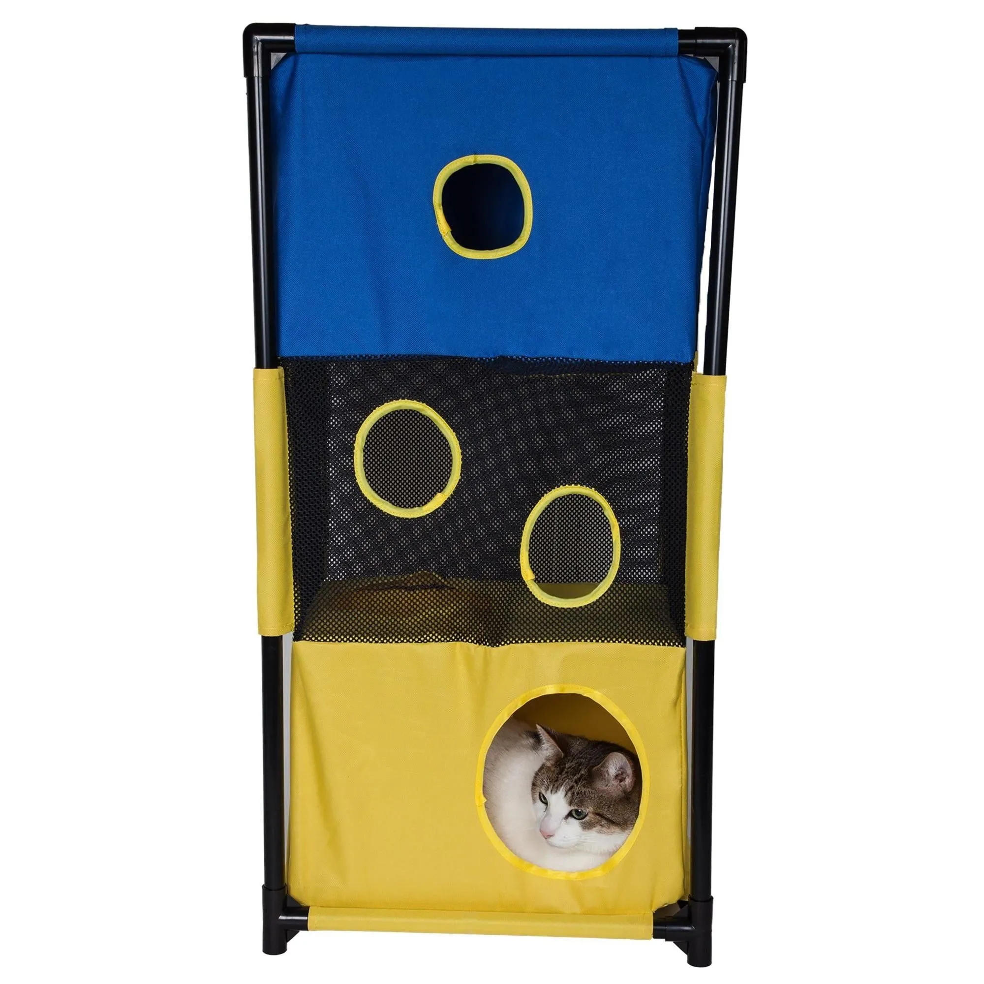 Collapsible cat house with multiple tunnels. HomeStyle