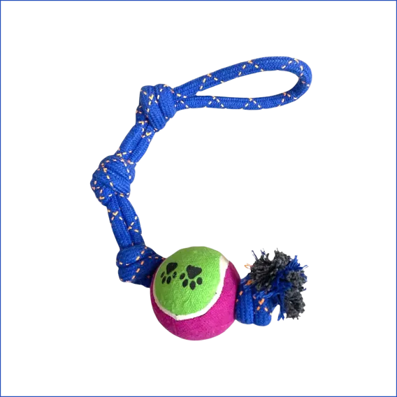 Cotton Rope Tennis Ball 3 Knots