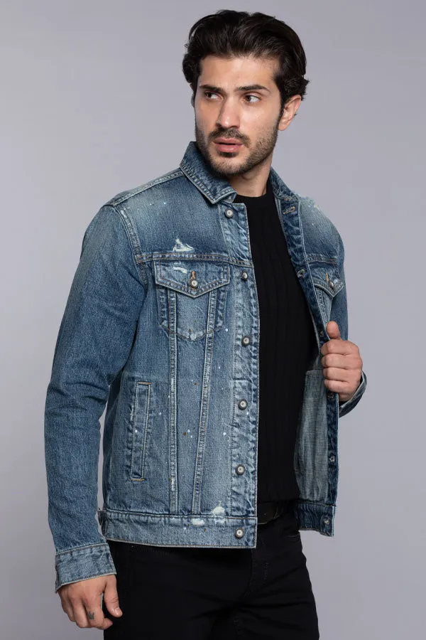 Med Blue Full Sleeves Denim Jacket