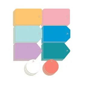 We R Makers Jewellery Press Chipboard Tags 24/Pkg - Assorted Shaped And Colours