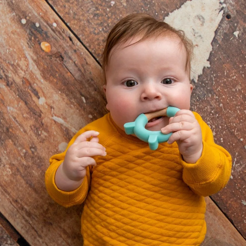 Wood   Silicone Teether Ring