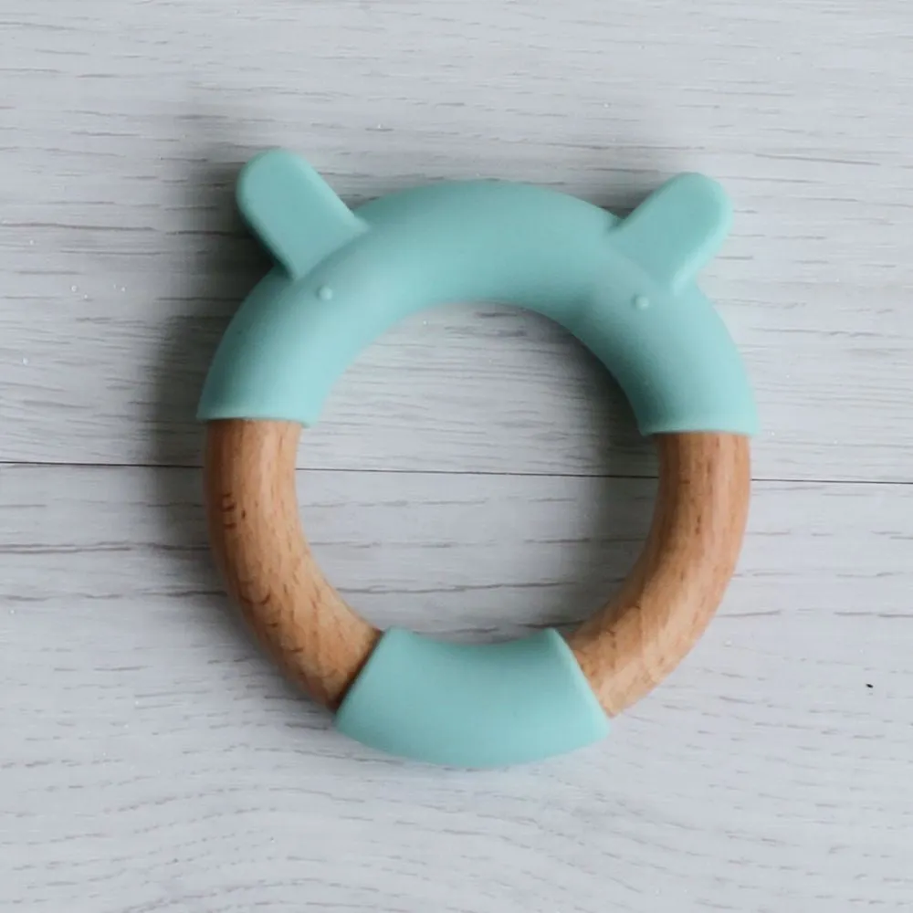 Wood   Silicone Teether Ring
