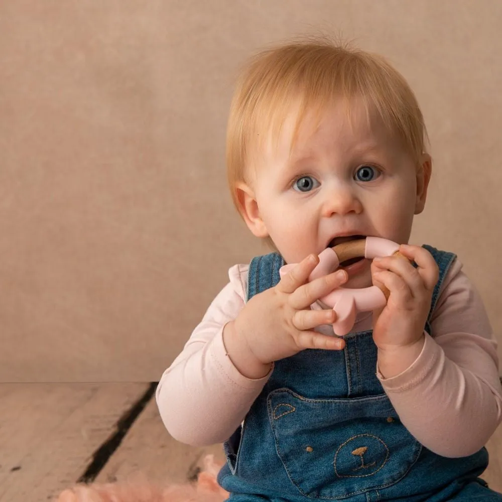 Wood   Silicone Teether Ring