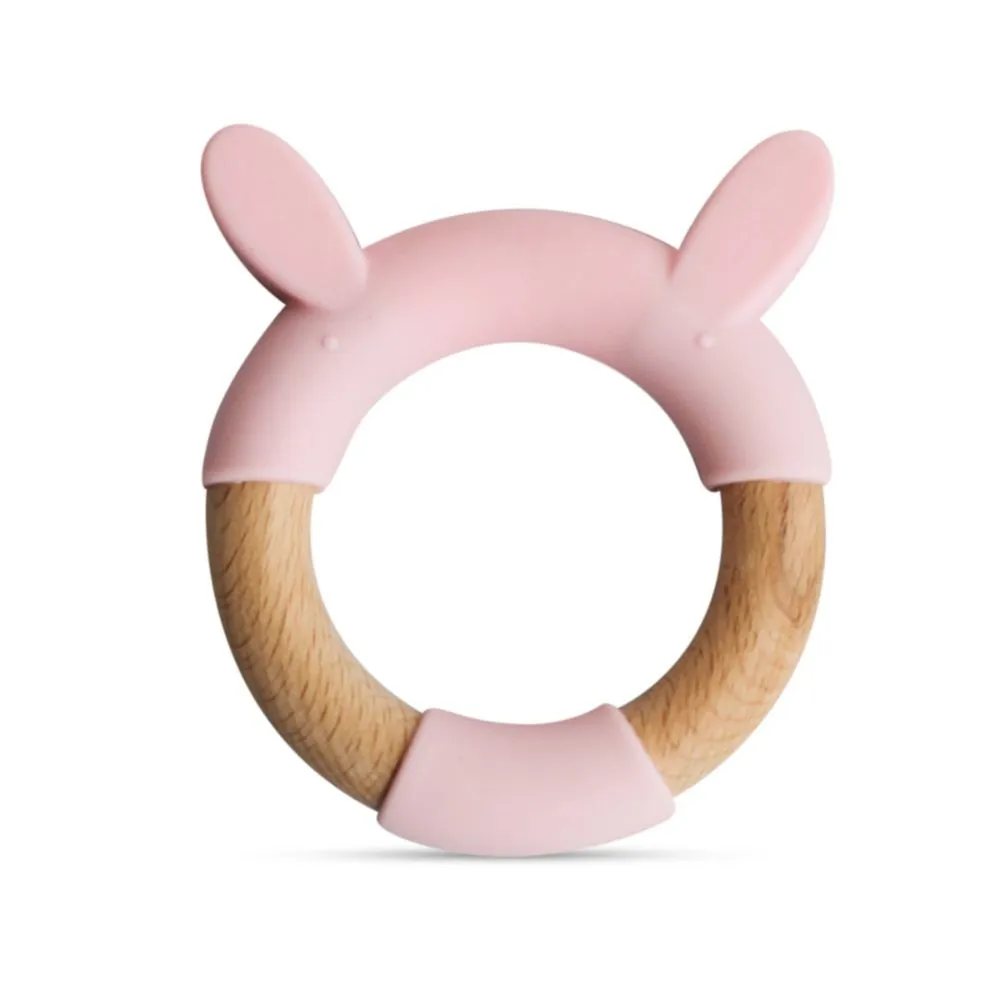 Wood   Silicone Teether Ring
