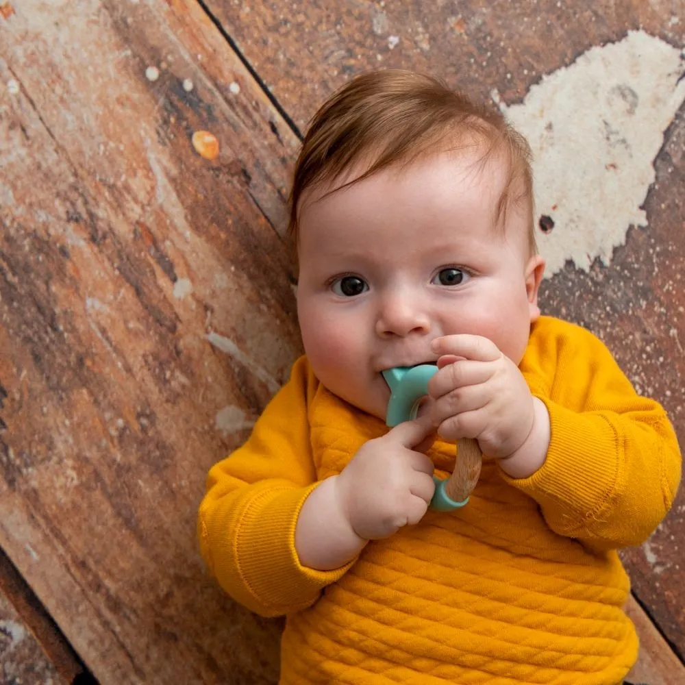 Wood   Silicone Teether Ring