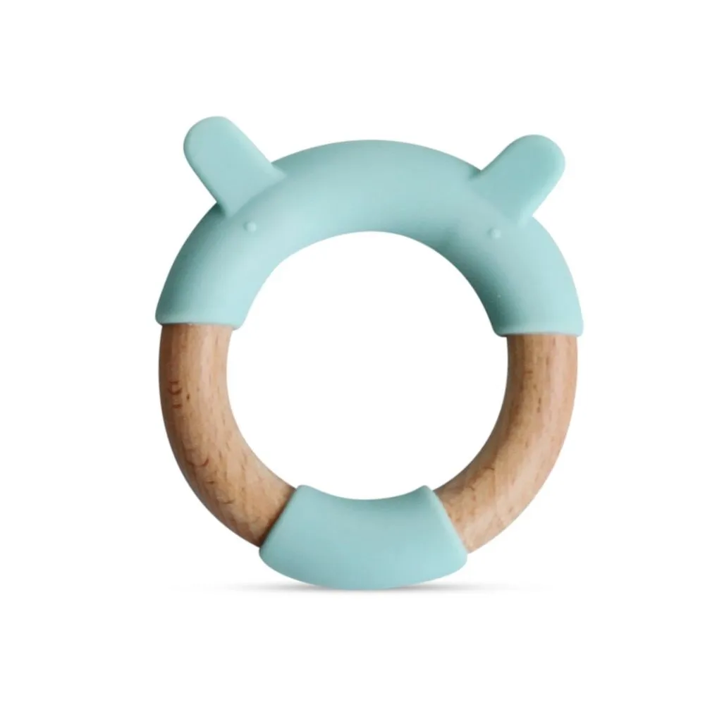 Wood   Silicone Teether Ring