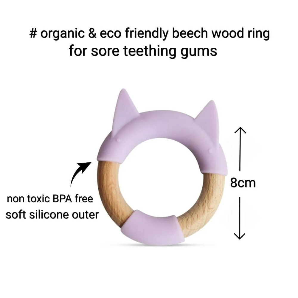Wood   Silicone Teether Ring
