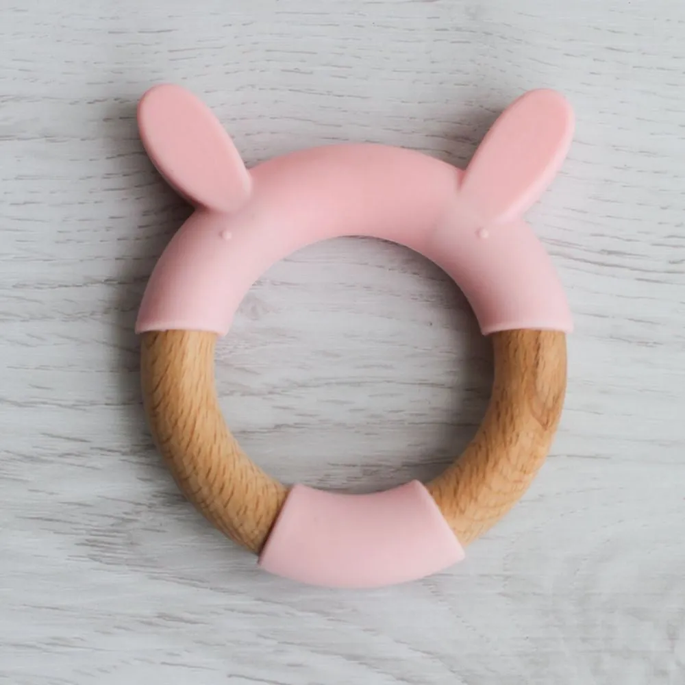 Wood   Silicone Teether Ring